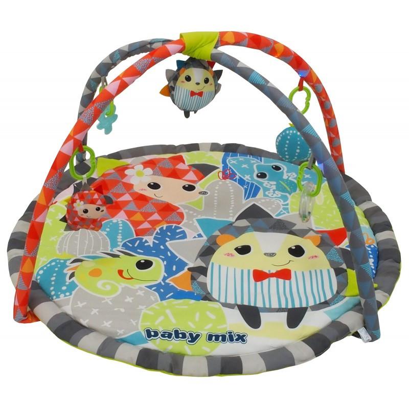 

Коврик детский развивающий с музыкой и подсветкой Baby Mix TK/3451CL-EU00 Ежик и мышонок, разноцветный