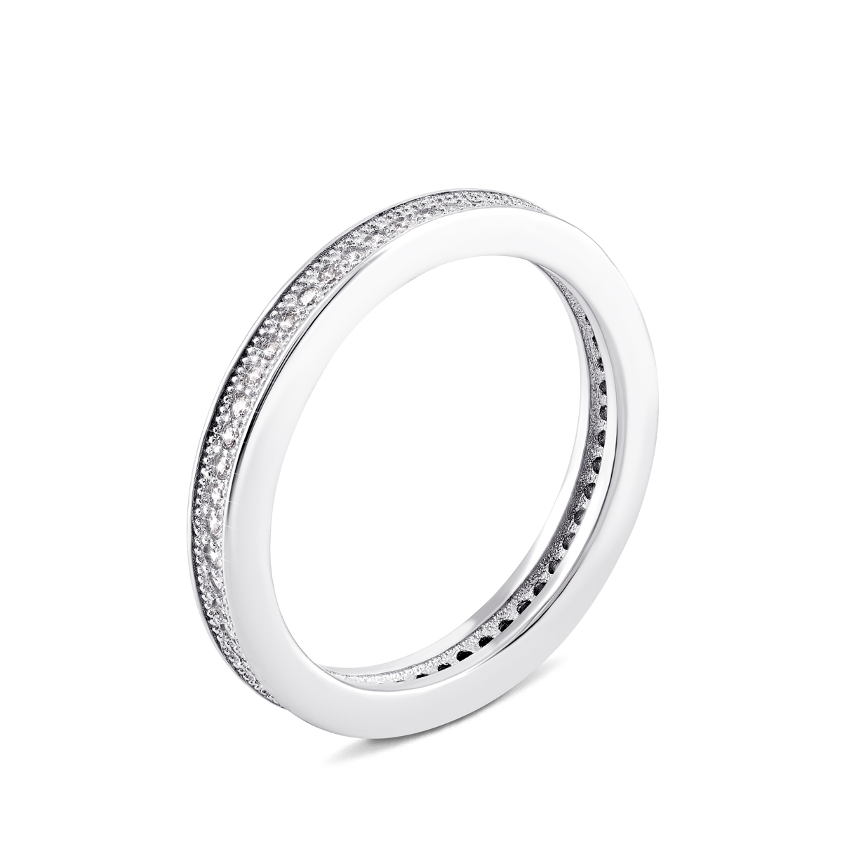 

Серебряное кольцо с фианитами 18 размер PRS1658
