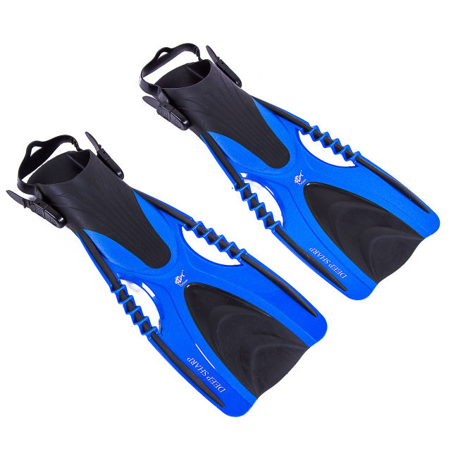 

Ласти для дайвінгу гумові DOLVOR DeepShark З відкритою п'ятою Синій (F88B) L/XL (42-46)