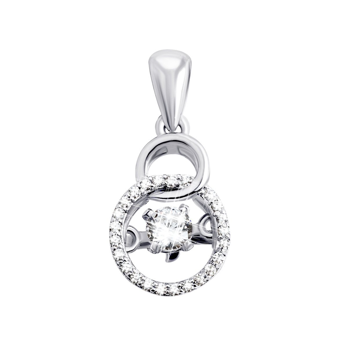 

Серебряная подвеска с фианитами TP0450