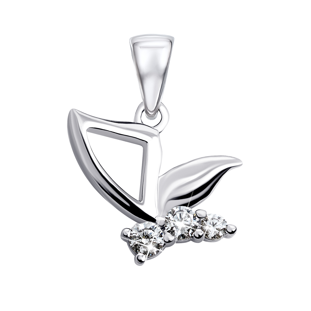 

Серебряная подвеска Бабочка с фианитами 1SE67317-P