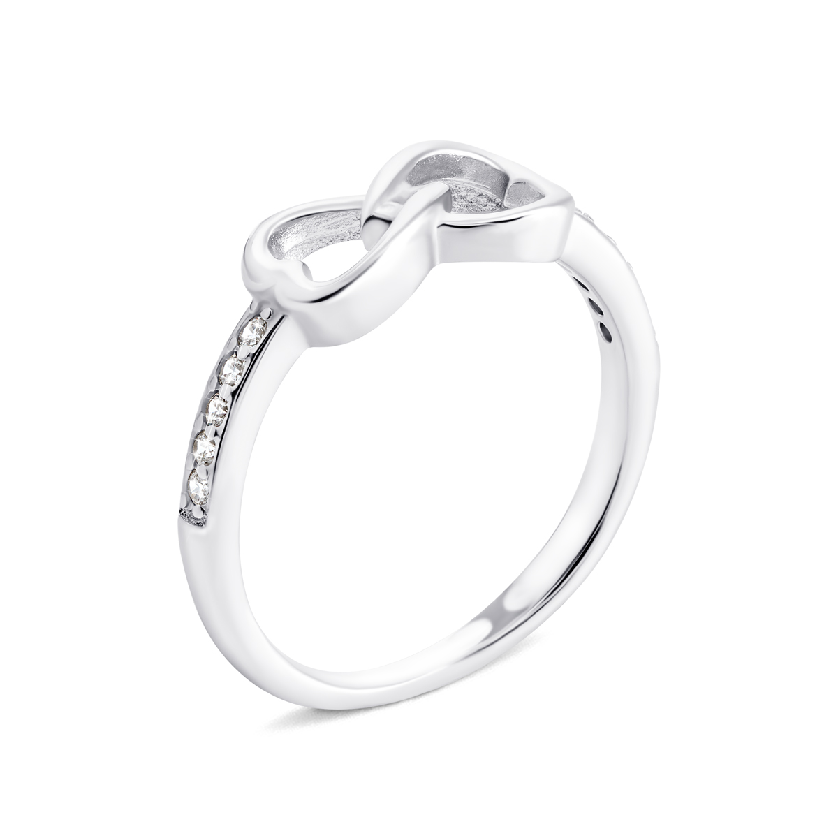 

Серебряное кольцо Бесконечность с фианитами 17 размер 7RI67027