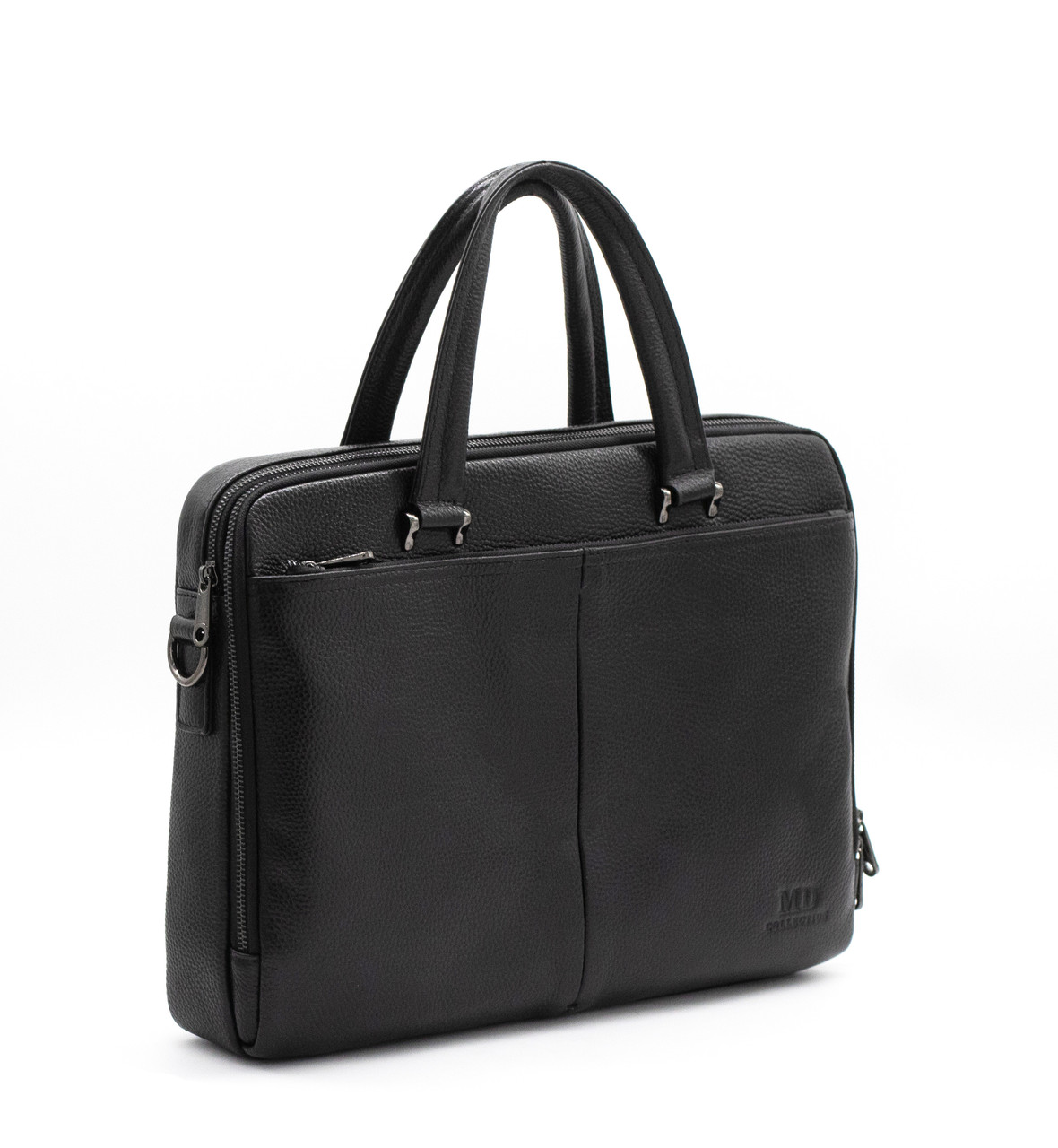 

Мужская кожаная сумка формата А4, черный MD 9906-5 black