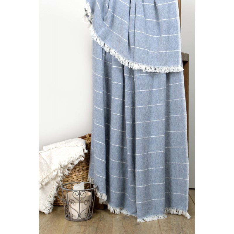 

Плед-накидка Barine - Gleam denim синий 120*165