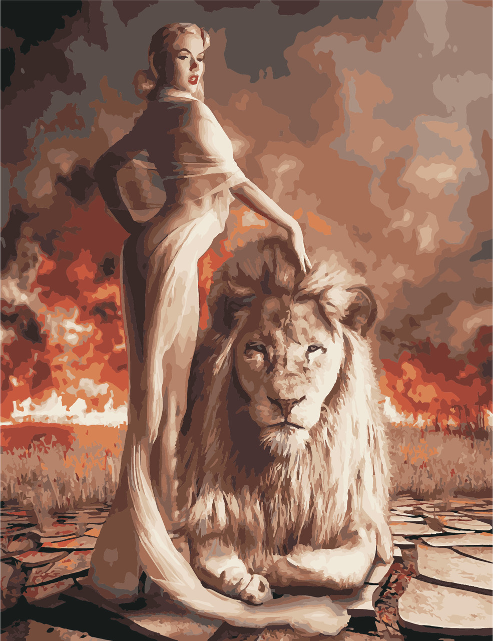 

Картина по номерам ArtStory Огненный дуэт 50*65см в коробке