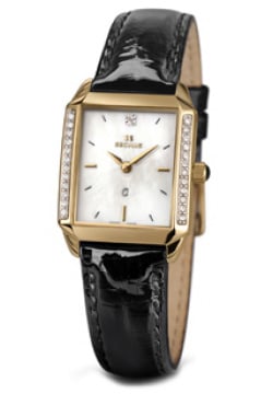 

Женские наручные часы Seculus 1676.2.762 mop, pvd swarovski stones, black leather