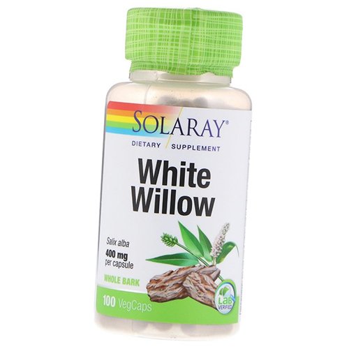 

Экстракт коры белой ивы, White Willow Bark, Solaray 100вегкапс (71411039)