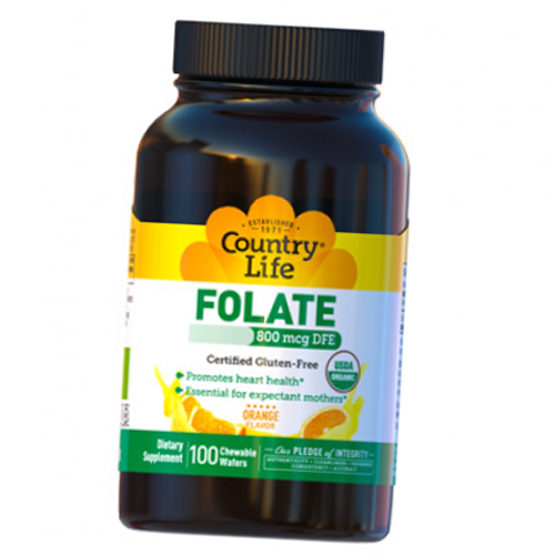 

Фолиевая кислота, Folic Acid 800, Country Life 100таб Апельсин (36124110)