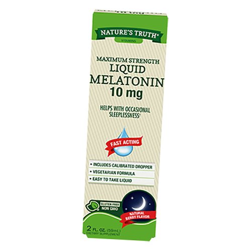 

Мелатонин Жидкий, Liquid Melatonin 10, Nature's Truth 59мл Ягода (72509008)