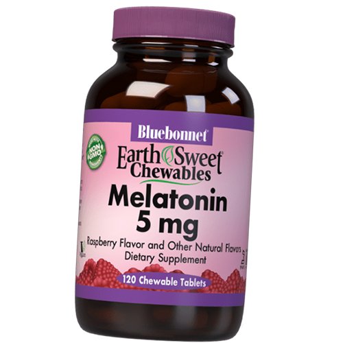 

Мелатонин, Melatonin 5, Bluebonnet Nutrition 120таб Малина (72393004)