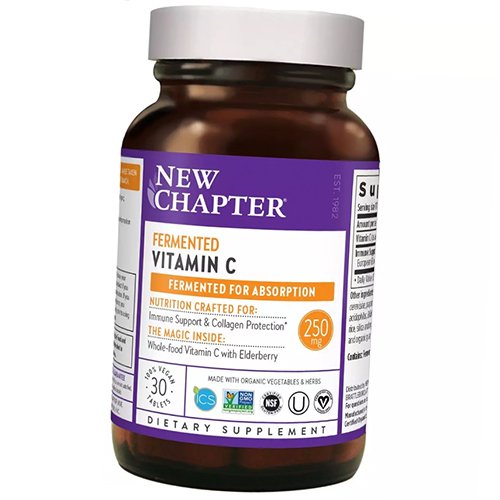 

Ферментированный Витамин С, Fermented Vitamin C, New Chapter 30вегтаб (36377028)