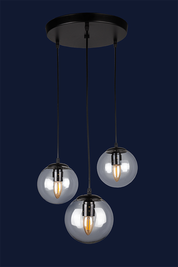 

Люстра Лофт Молекула Levistella 756Pr150F-3 Bk+Cl (300)