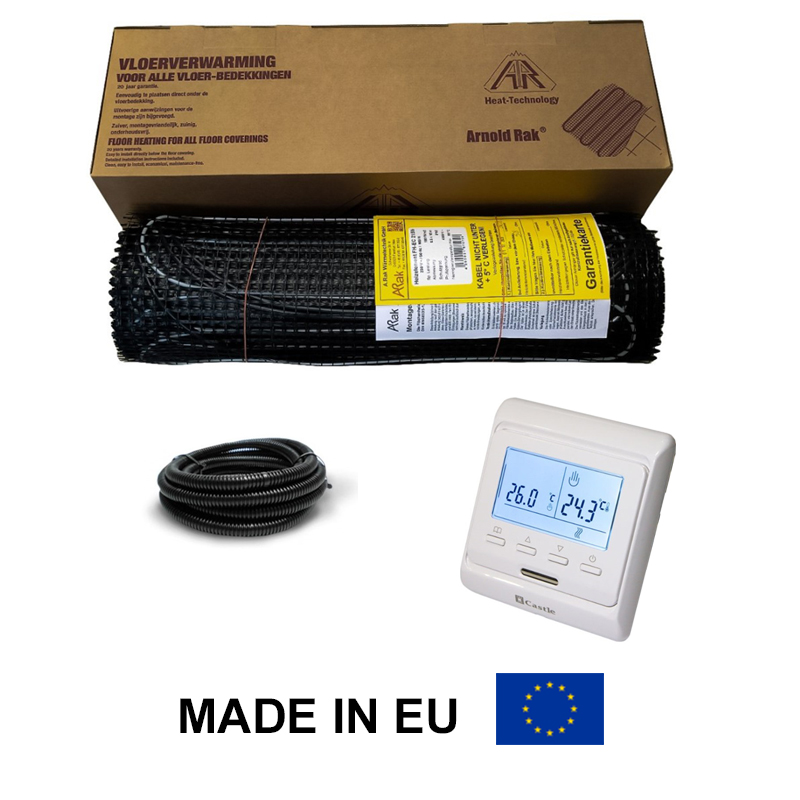 

Arnold Rak двухжильный нагревательный мат FH-EC 1620 вт 9,0 м2 + программируемый терморегулятор Castle M 6.716