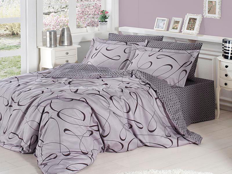 

Комплект постельного белья First Choice Satin Cotton Евро сатин арт.Calisto gri