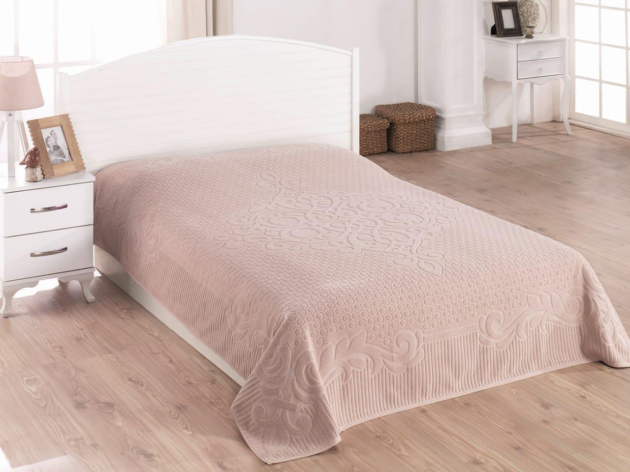 

Простынь Gulcan Cotton Евро 190*220 см махровая пудра Pudra