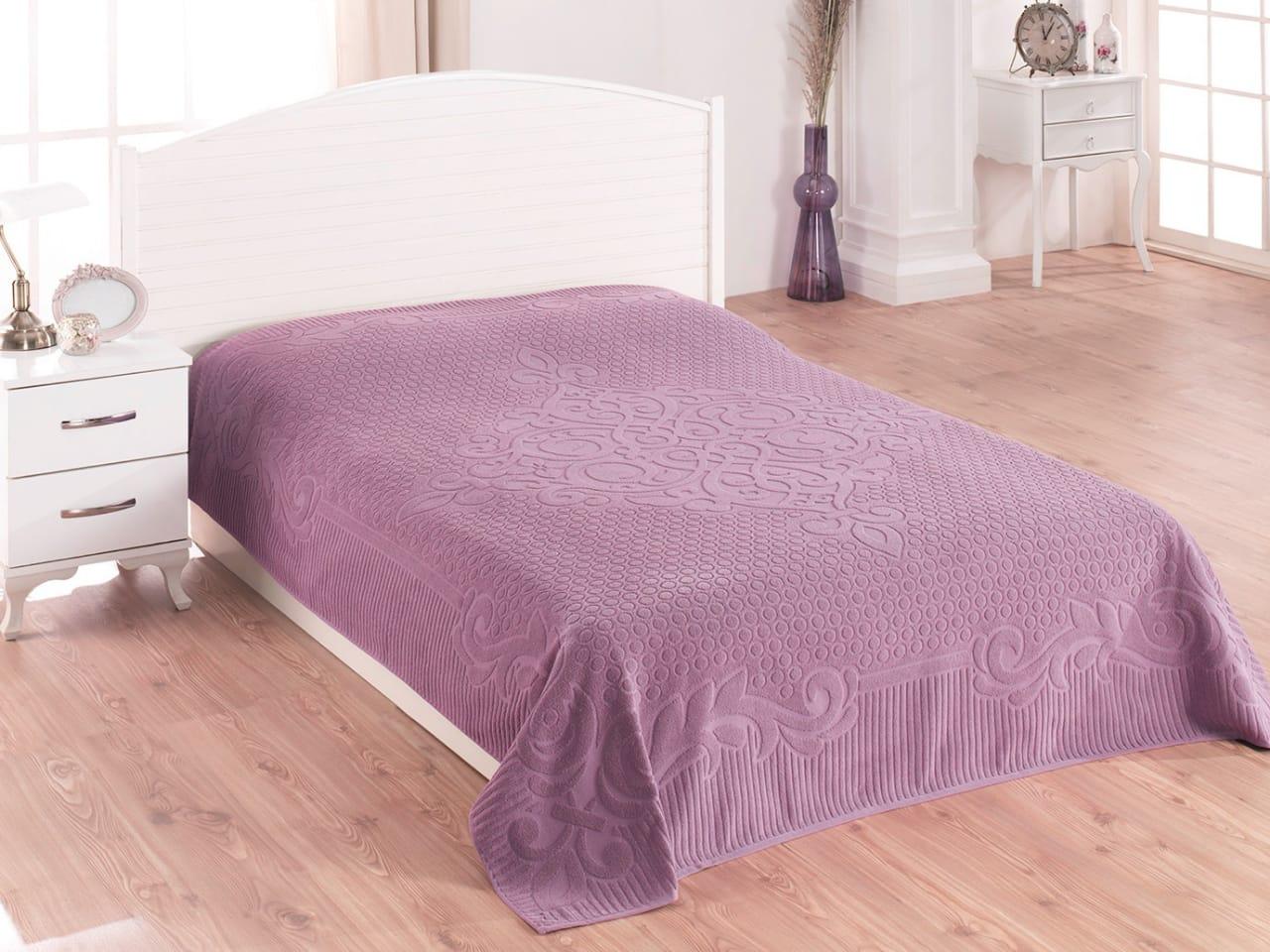 

Простынь Gulcan Cotton Евро 190*220 см махровая виолет Violet