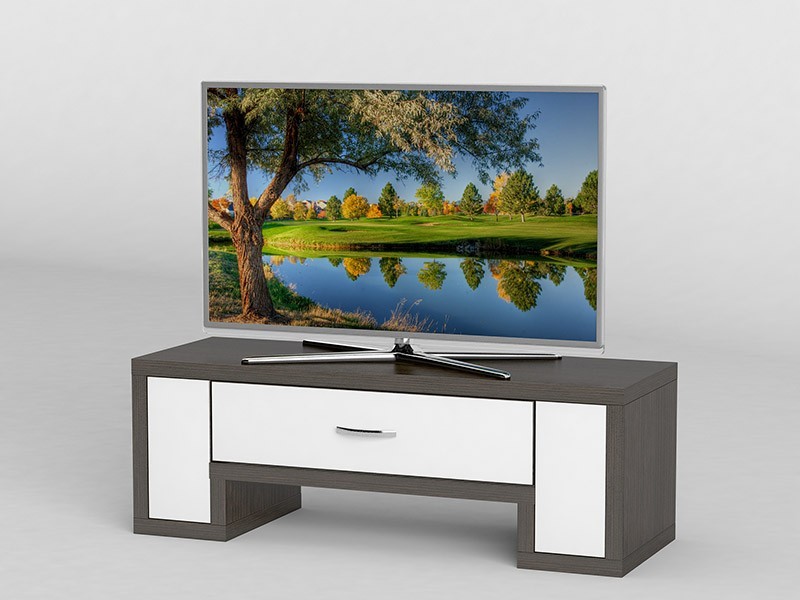 

Тумба под телевизор Тиса АКМ ТВ-253 Венге + Белый матовый