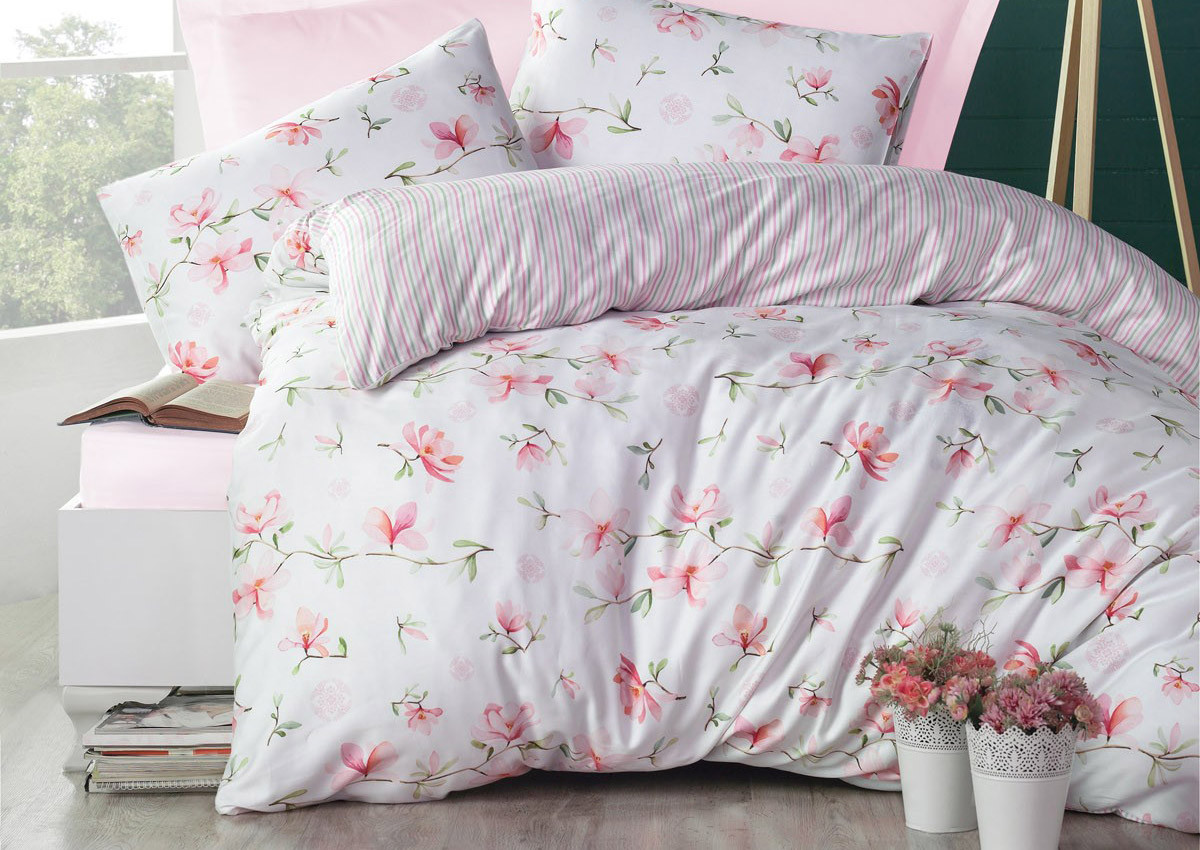 

Комплект постельного белья Luoca Patisca Ranforce Cotton полуторный ранфорс арт.Magnolia pink