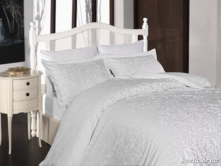 

Комплект постельного белья First Choice Satin Cotton полуторный сатин арт.Sweta beyaz