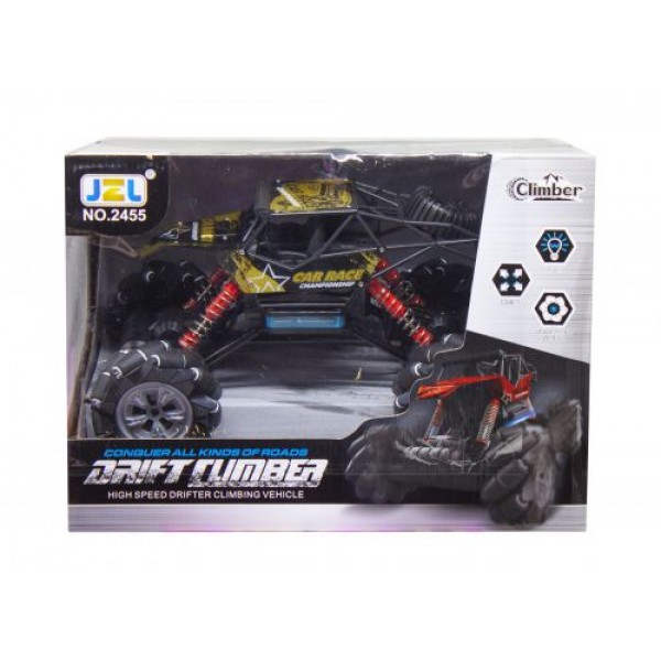 

Машинка на радиоуправлении Drift Climber на роликовых колеса черная JZL (2455)