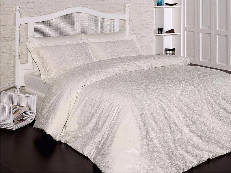 

Комплект постельного белья First Choice Satin Cotton Евро сатин арт.Vanessa krem