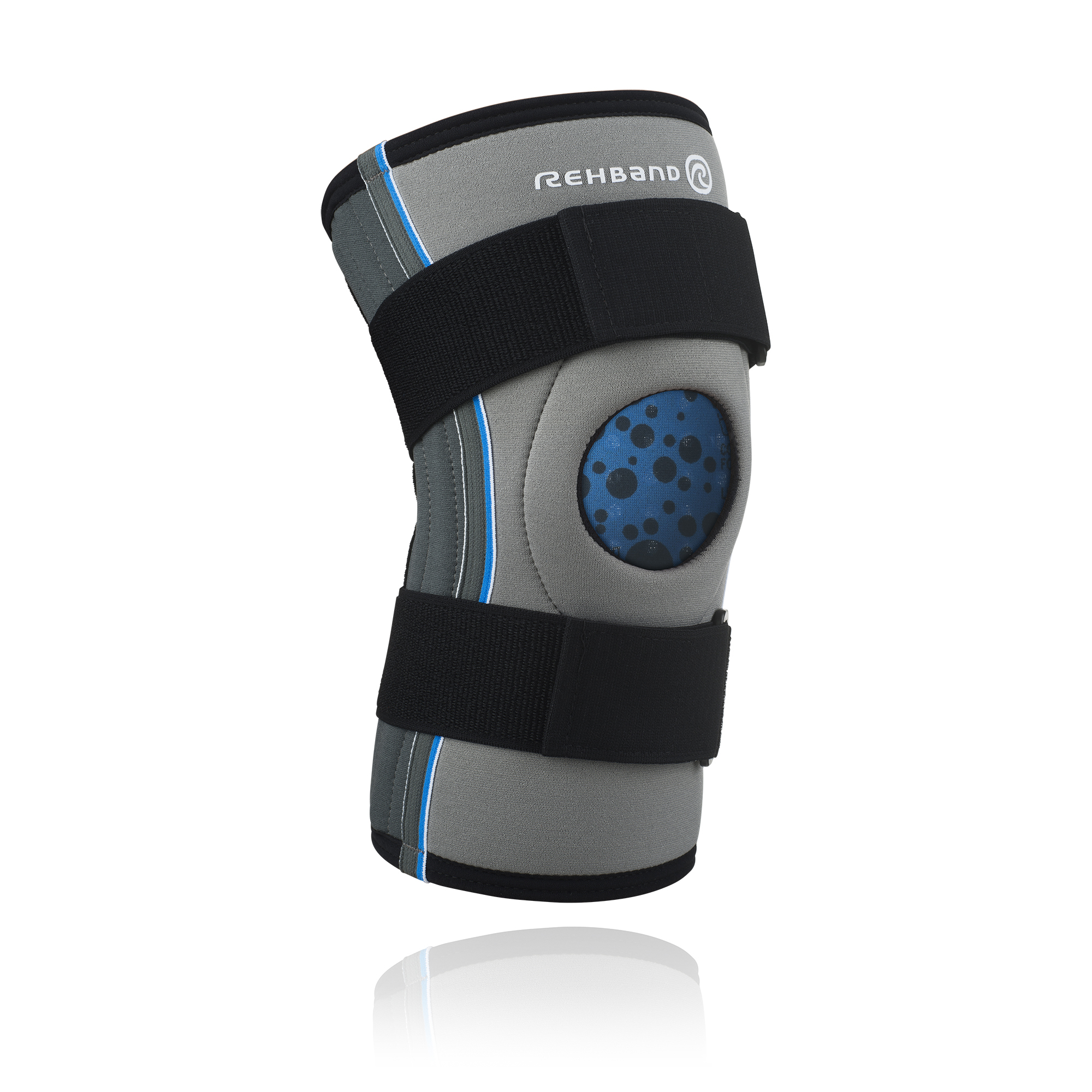 

Фиксатор для колена Rehband с ремнями 7 мм XS-XXL Серый (7782)