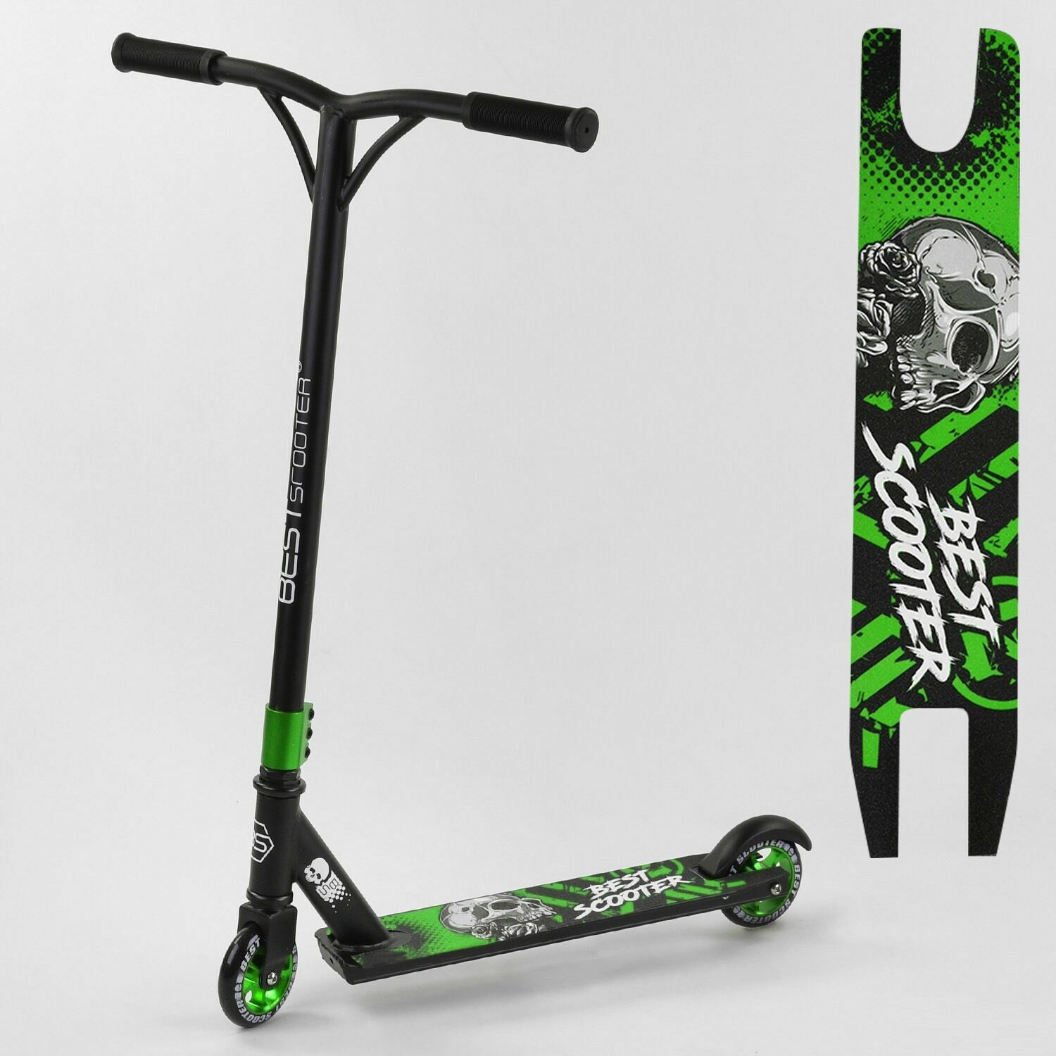 

Трюковый самокат Best Scooter 88311 Рама алюминий Зеленый