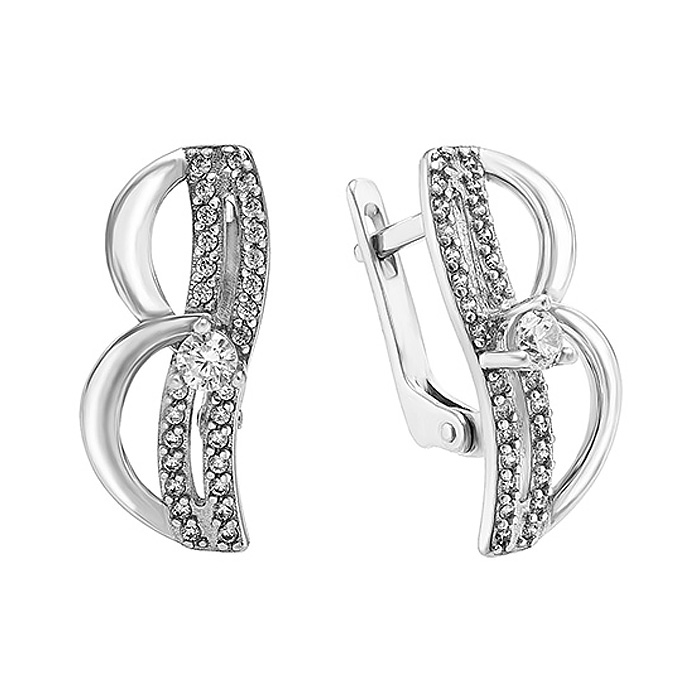 

Серебряные серьги Ерта с фианитами 000066442
