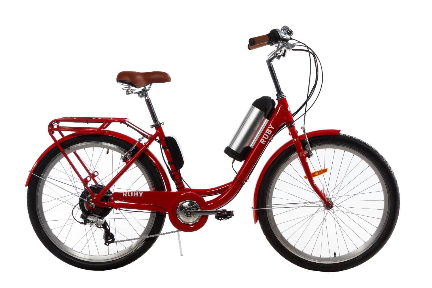 

Электровелосипед женский Dorozhnik Ruby 36V 10Ah 500W красный (RUBYK)