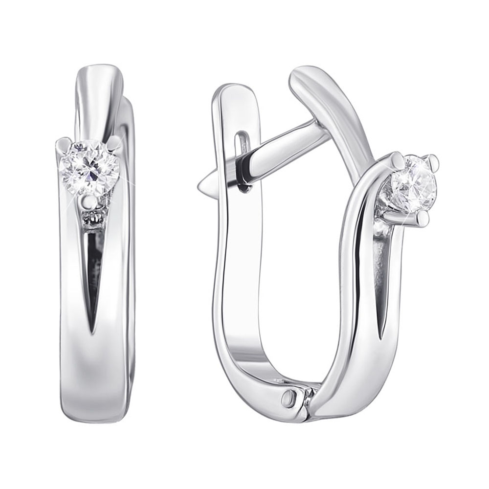 

Серьги из белого золота с бриллиантами 000104502