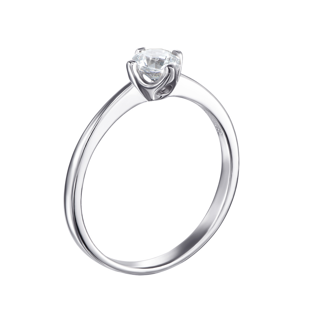 

Серебряное кольцо с цирконием Swarovski 000119306 17 размера