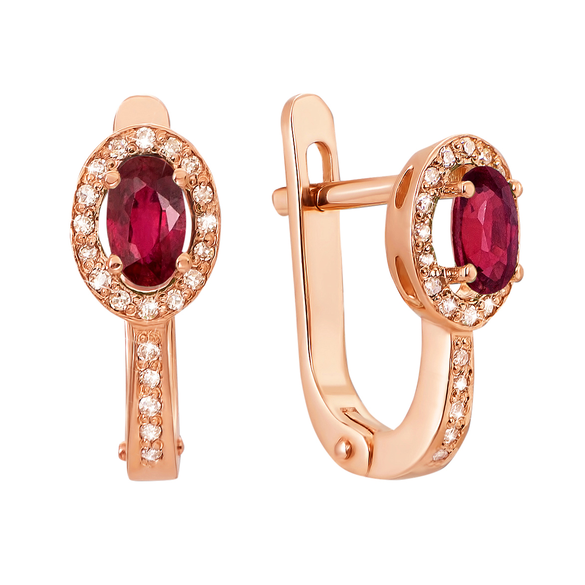 

Золотые серьги Гемма в красном цвете с рубином и бриллиантами 000124457