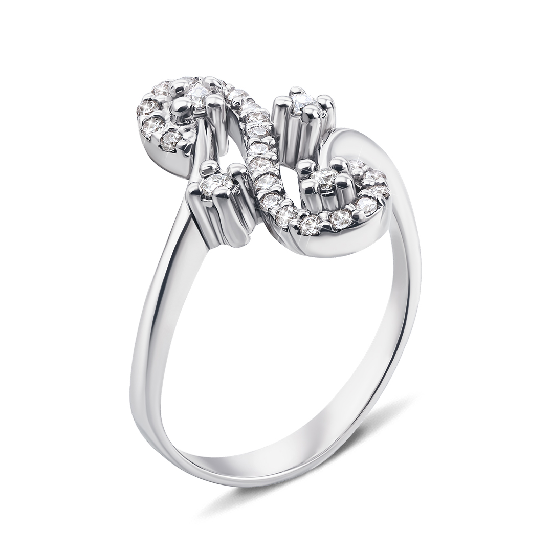 

Серебряное кольцо с фианитами 000133747 16 размера