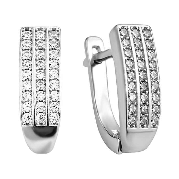 

Серебряные серьги с фианитами 000129433