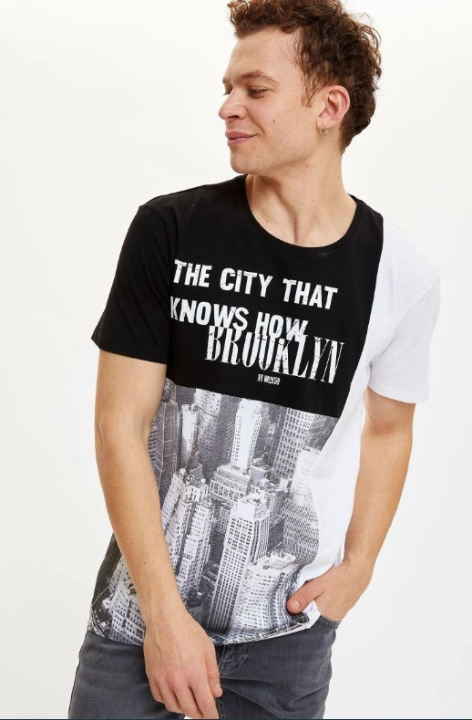 

Футболка Defacto The city that knows how Brooklyn  Черно-белая (DeF T-shirt -7024-2, Футболка Defacto The city that knows how Brooklyn M Черно-белая (DeF T-shirt -7024-2)