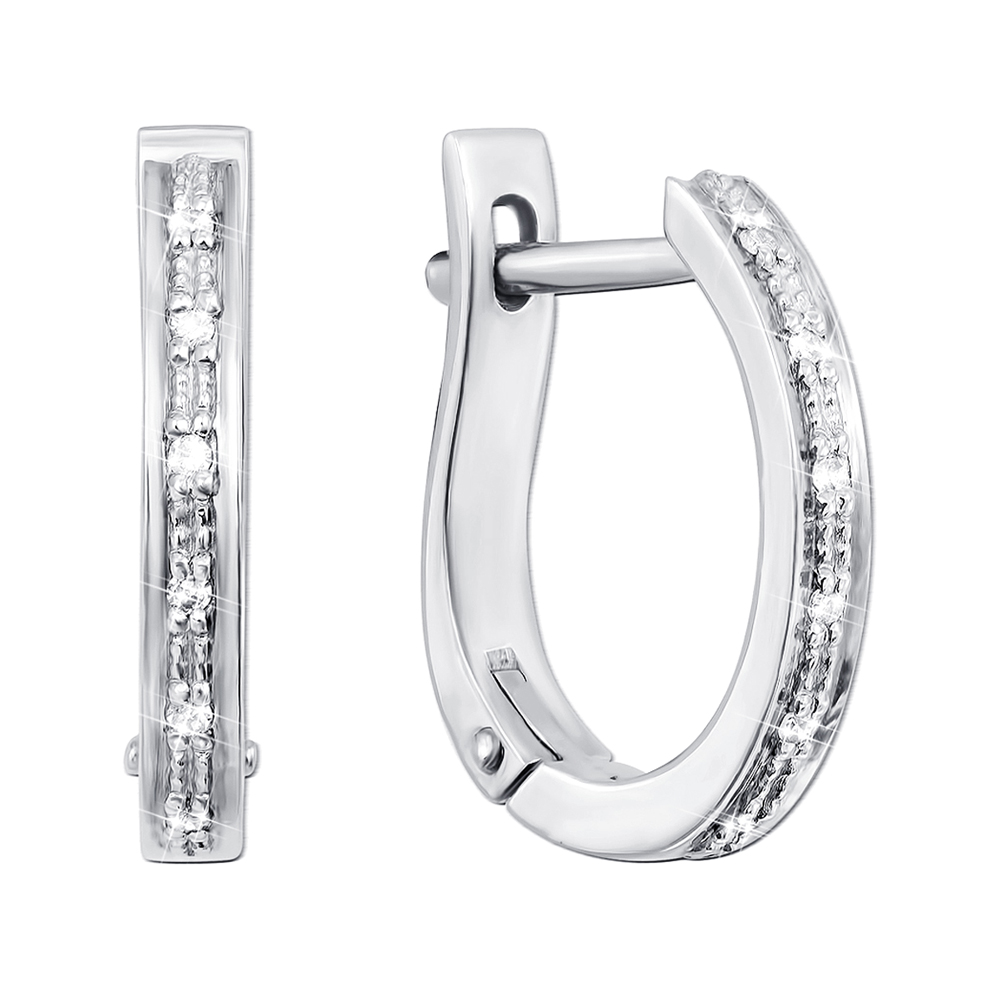 

Серьги из белого золота с бриллиантами 000106226