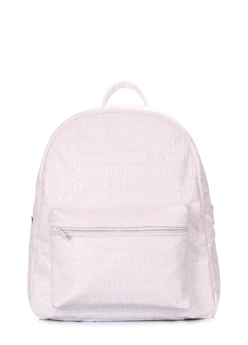 

Рюкзак Poolparty XS с тиснением под крокодила Белый