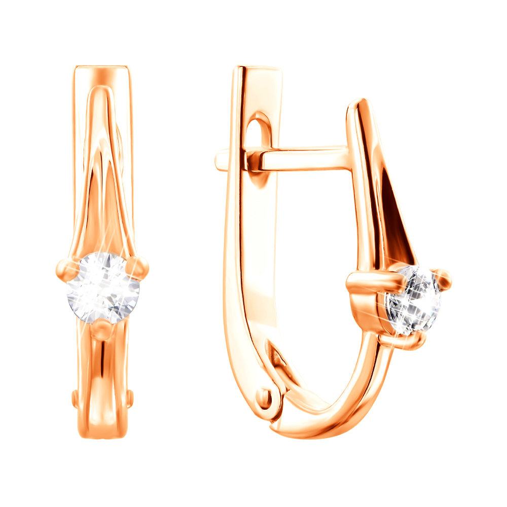 

Золотые серьги с цирконием Swarovski 000057022