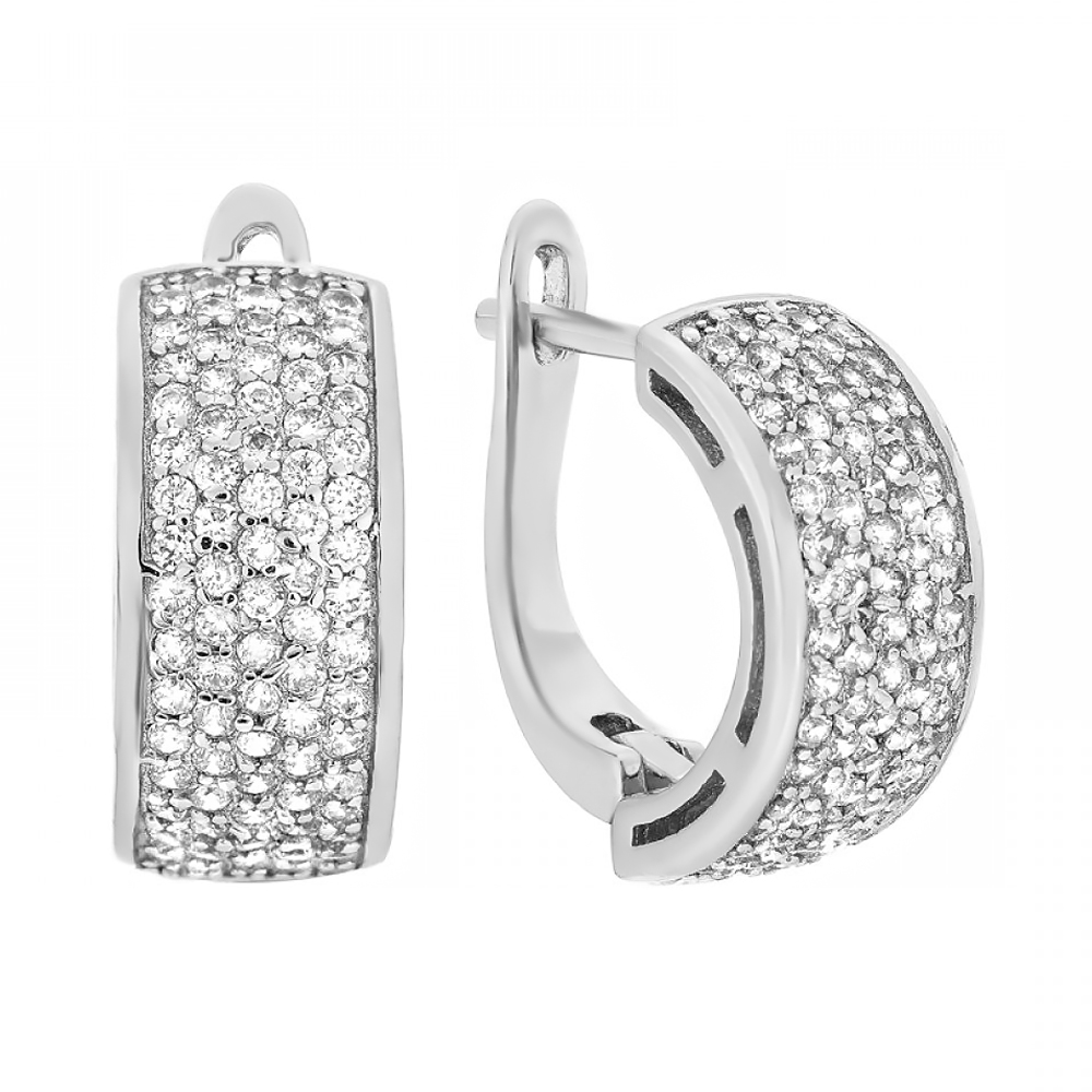 

Серьги из серебра с фианитами 000024669
