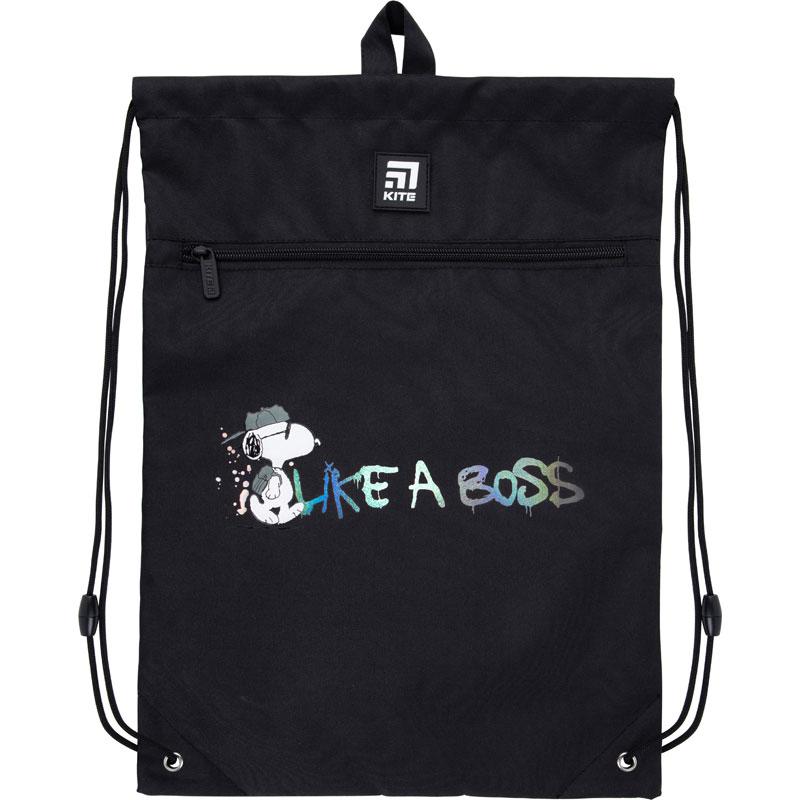 

Сумка для обуви с карманом Kite Education Snoopy (SN21-601M-2) 112 г 46x33 см черный