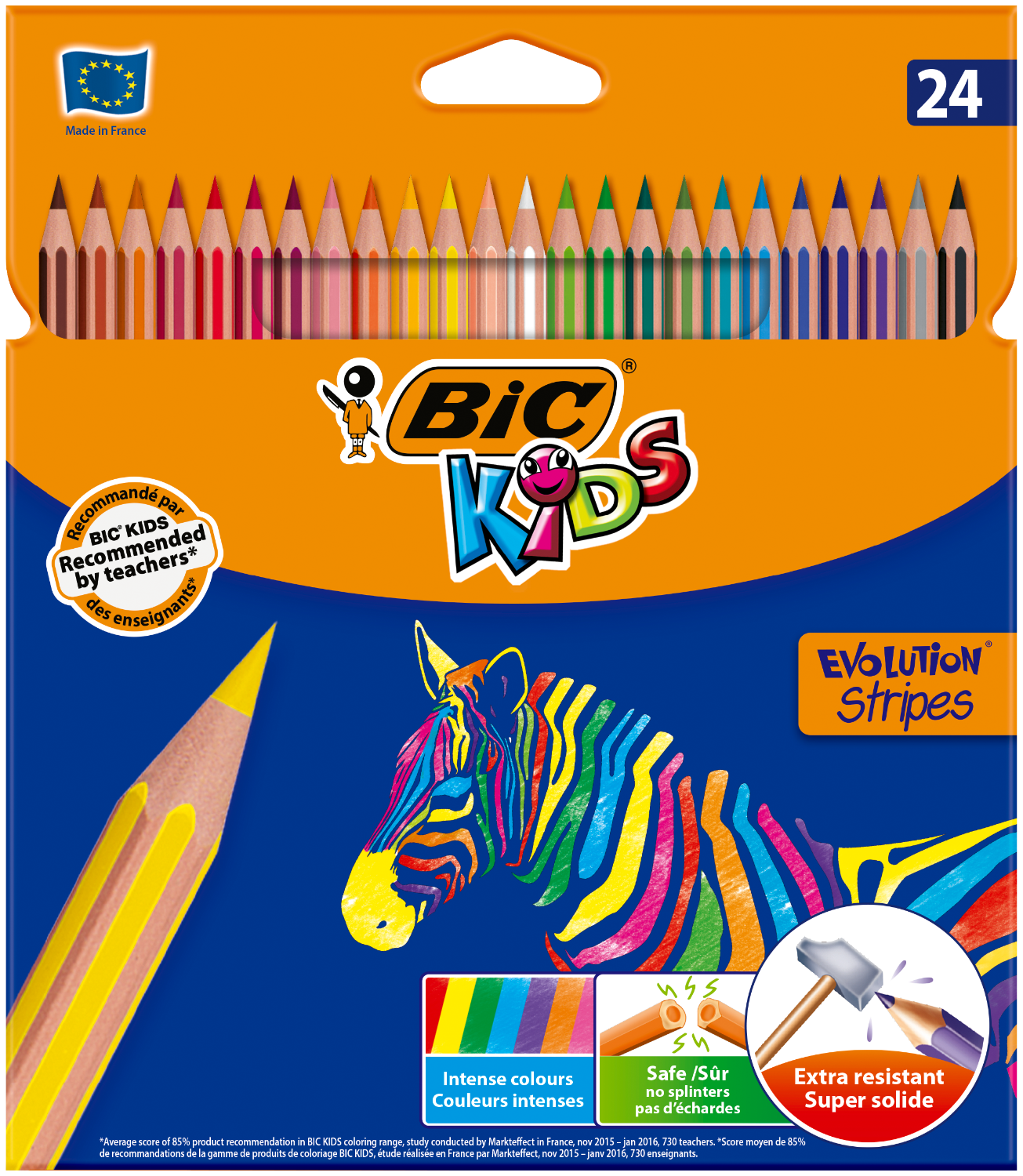 

Карандаши цветные Bic Evolution Stripes 24 шт (bc950525)