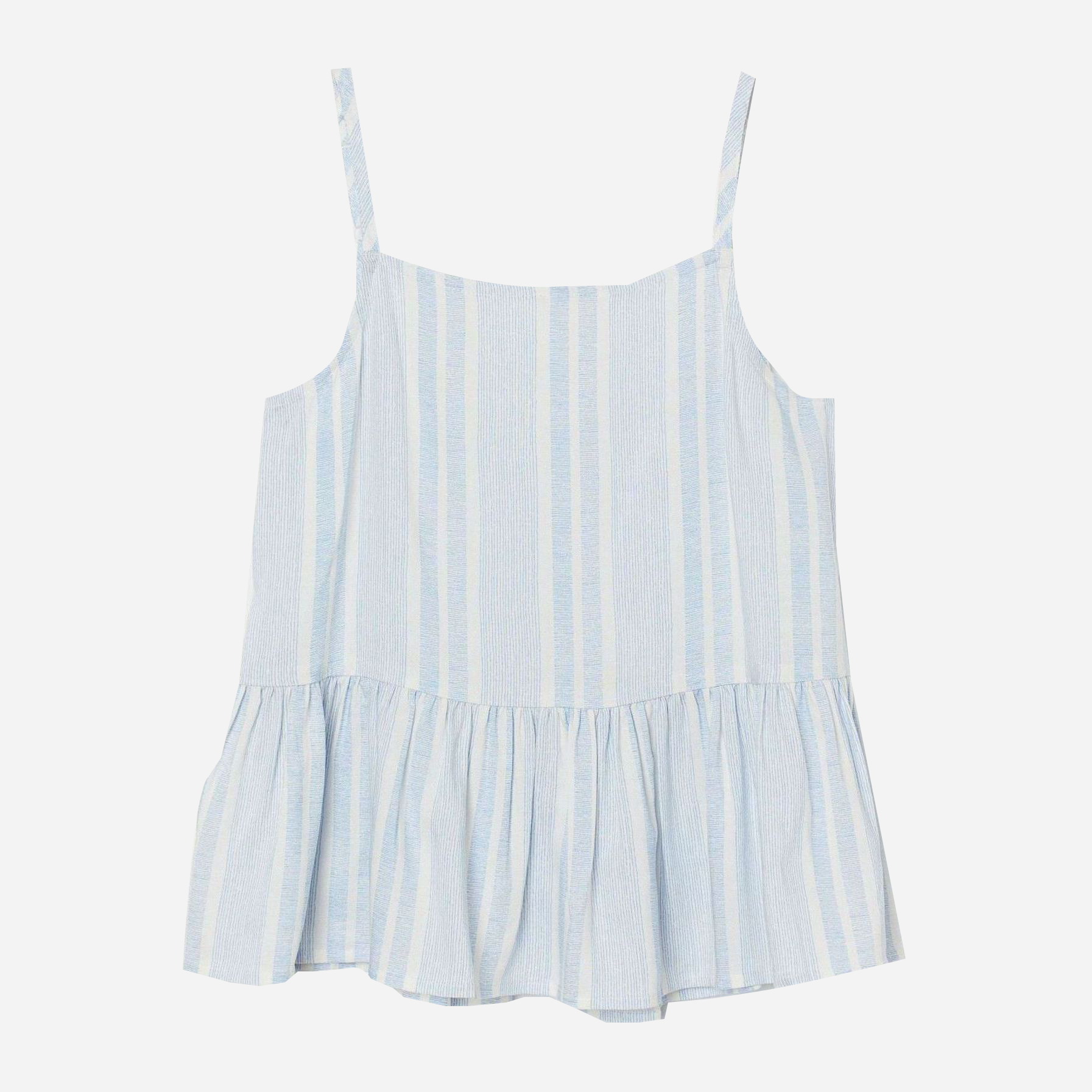 

Топ H&M 1804-8659892 170 см Бело-голубой в полоску