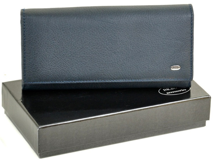 

Женский кожаный кошелек Dr.Bond HMLW0807 dark-blue
