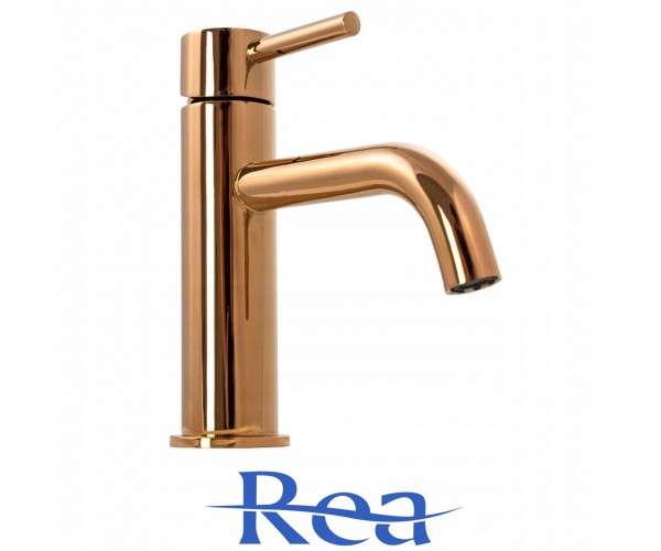 

Смеситель для умывальника (Раковины) Rea LUNGO ROSE Золотой (REA-B4500)