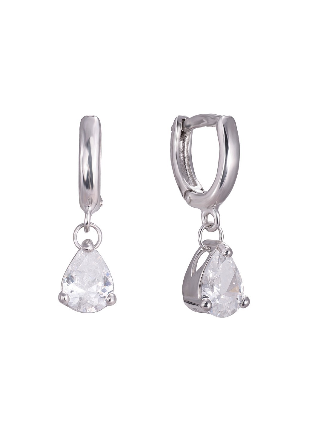

Серебряные серьги с английским замком HARMONY с23195 бел с23195