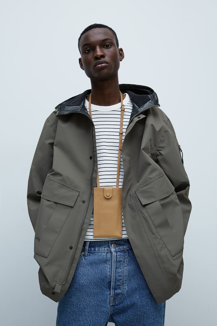 

Парка Zara удлиненная XL хаки 29-0010