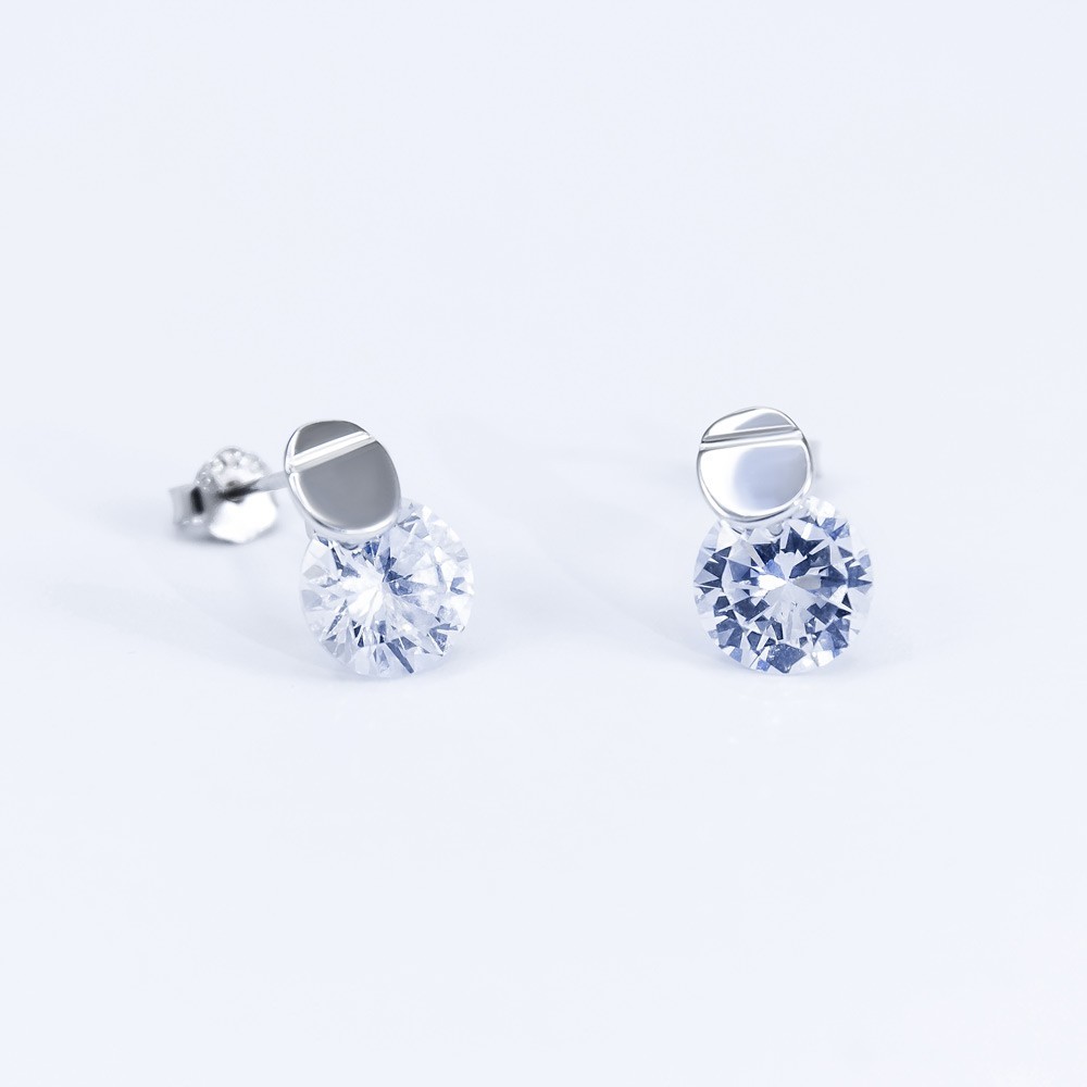 

Серьги серебряные INFINI родированные s2cr-35 пусеты