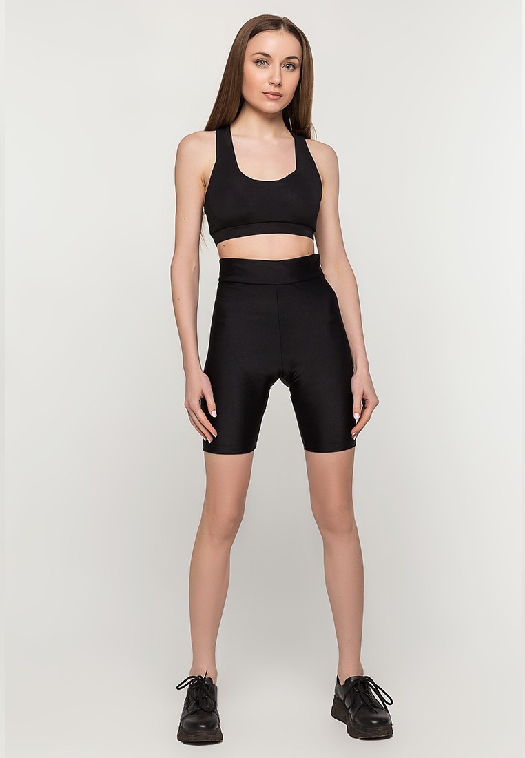 

Велосипедки женские черные из бифлекса на высокой талии с утяжкой хl 2117sbfbl450