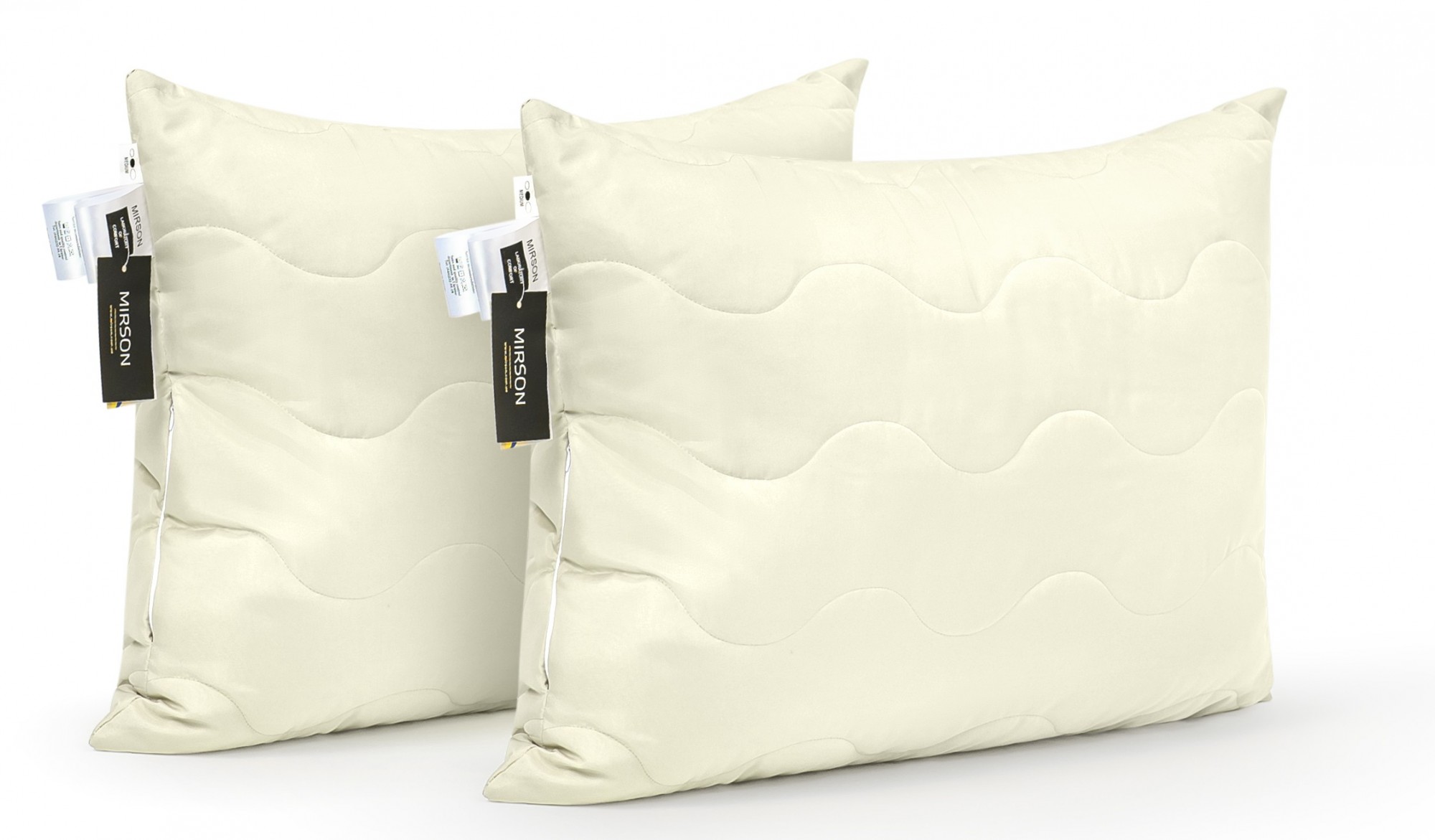 

Набор антиалергенных подушек MirSonBamBoo №1614 Eco Light Creamy средние