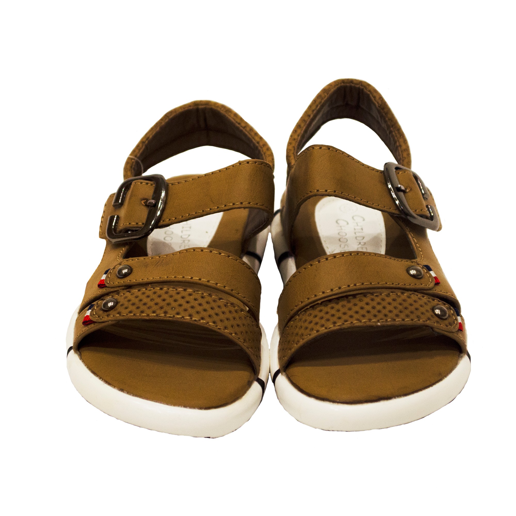 

Сандали для мальчика ( 1 шт ) Турция бежевого цвета на белой подошве 21р. (15см) 869